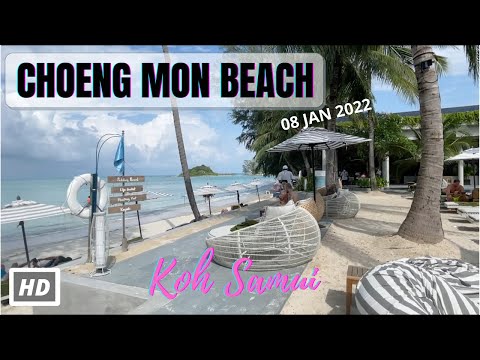 HD KOH SAMUI | Choeng Mon Beach | Virtual Walking Tour | Discovery | 08 JAN 2022